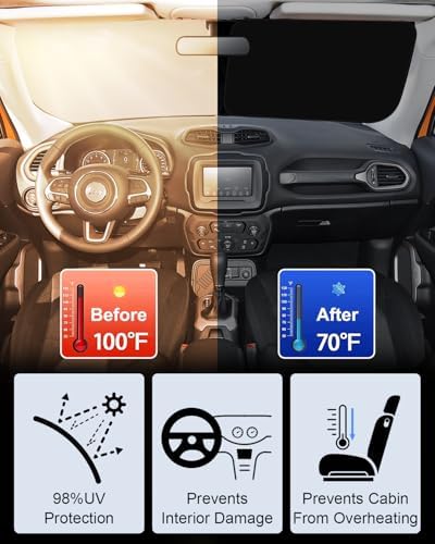 Foldable Front Windshield Sunshade fit - Image 2