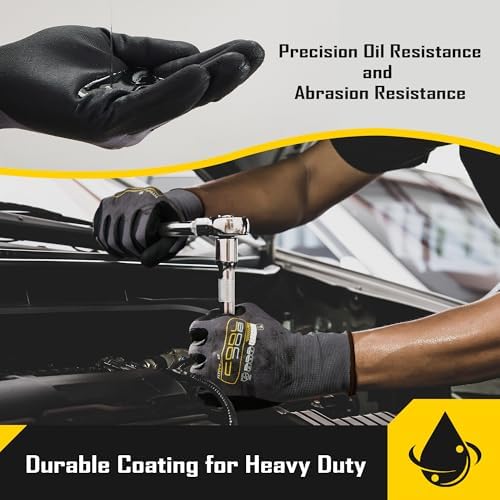 COOLJOB 6/12/36 Pairs Safety Work Gloves, Microfoam Nitrile Rubber Coated - Image 3