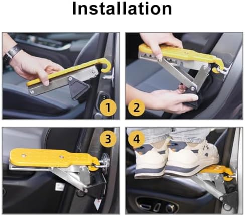 1 Set Car Door Step Foldable Roof Rack Feet Stand Pedal Aluminium Alloy + 201 - Image 4
