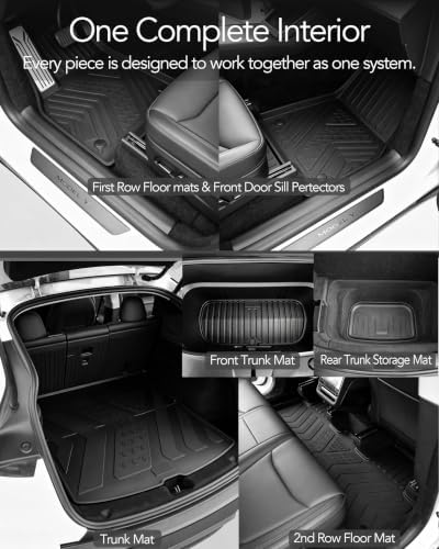 SUPER LINER Tesla New Model Y Juniper Floor Mats 2026 2027, 8-Pcs Set TPE - Image 7