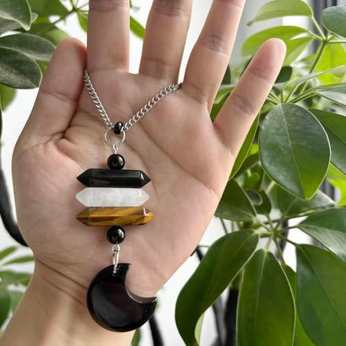 Crystal Hanging Car Charm, Moon Decor - Image 4