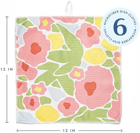 ELYN Microfiber Kitchen Dish Cloth Set, Quick-Dry & Absorbent Waffle Weave - Image 2