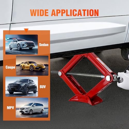 Nilight Scissor Jack for Car 1.5 Ton 3307 lbs, Lift Jack Kit w Crank Handle - Image 6