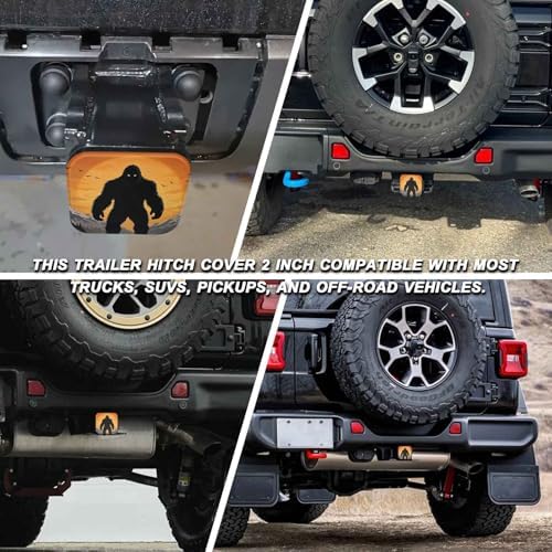 2 Inch Black Man Sunset Trailer Hitch Cover Rubber Receiver Tube Plug Cap - Image 5