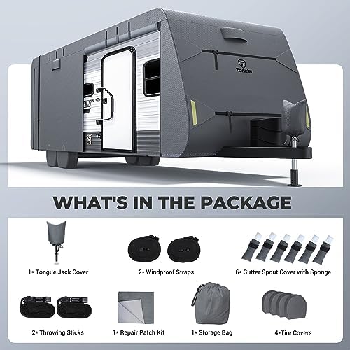 Fonzier RV Cover, Heavy Duty 9 Layers Travel Trailer Cover - Image 6