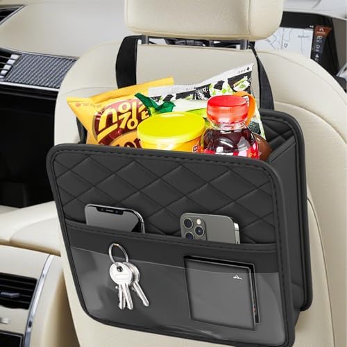 Car Seat Back Organizer, Seat Back Hanging Bag, Waterproof Leather Backseat by Unknown