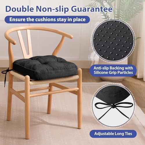 IASEAHK Memory Foam Dining Chair Cushions, 16.5"x16.5"x3.5" - Image 4