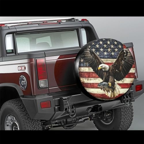 American Bald Eagle Fish Spare Tire Cover - Image 2