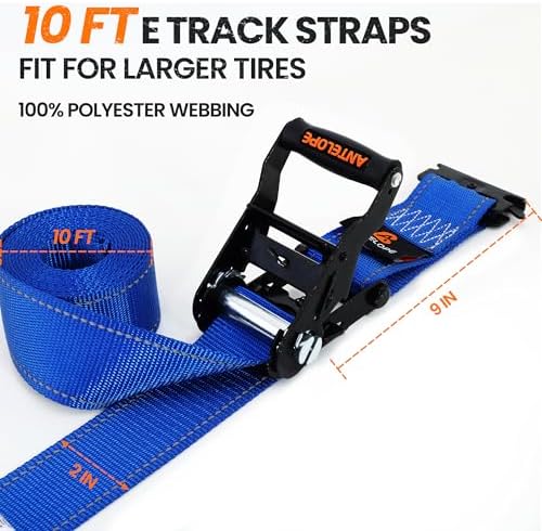 A ANTELOPE Heavy Duty Wheel Chock Tie Down Kit 4pk Trailer Tire Straps - Image 2