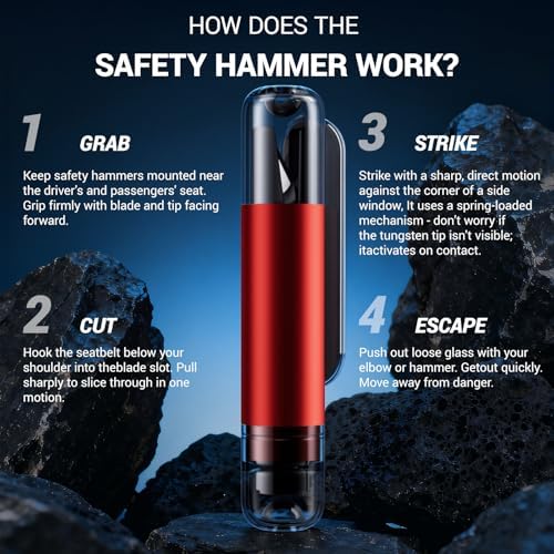 Window Breaker Seatbelt Cutter, 2-in-1 Car Emergency Escape Tool - Image 7