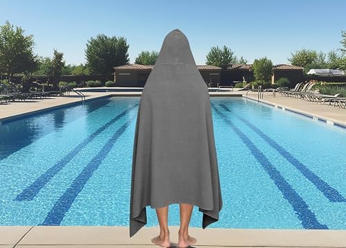 COTTON CRAFT Hooded Bath Towel for Adults – 100% Cotton Waffle Weave Towel - Image 2