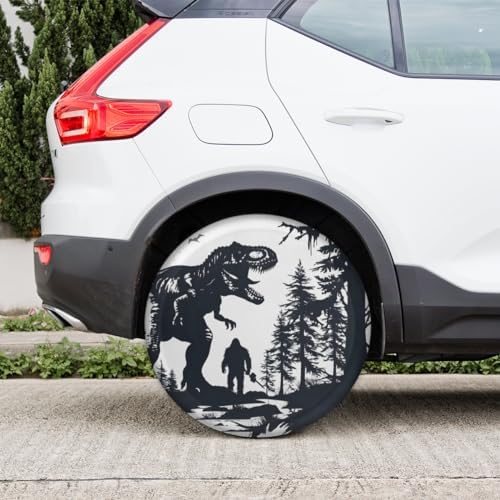 Spare Tire Cover for RV Trailer, Dinosaur Bigfoot Tire Covers Universal Fit for - Image 6