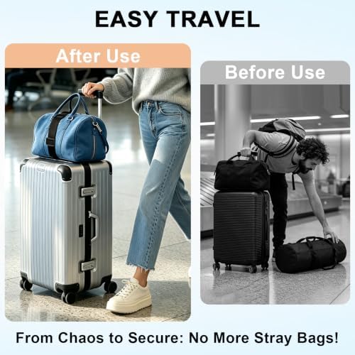 2 Pack Luggage Straps for Suitcases, Add a Bag Bungee Elastic Belt to Secure - Image 6