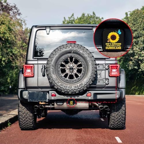 2 Inch Sunflower Butterfly Trailer Hitch Cover Rubber Receiver Tube Plug Cap - Image 6