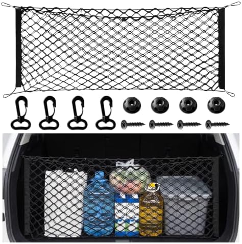 BFXM Cargo Net, 35.4"x15.7" Dual-Layer Nylon Cargo Net by BFXM