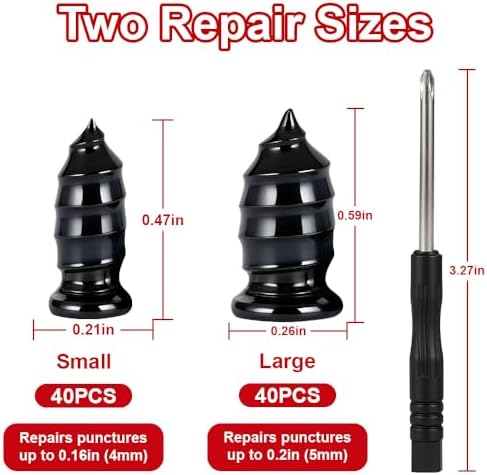 84pcs Tire Repair Rubber Nail Kit, Screw in Tire Plugs - Image 2