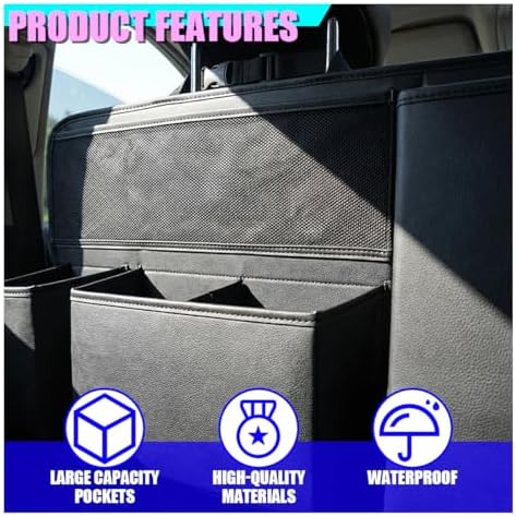 Leather Car Trunk Organizer, Foldable Vehicle Travel Organizer Accessories - Image 4
