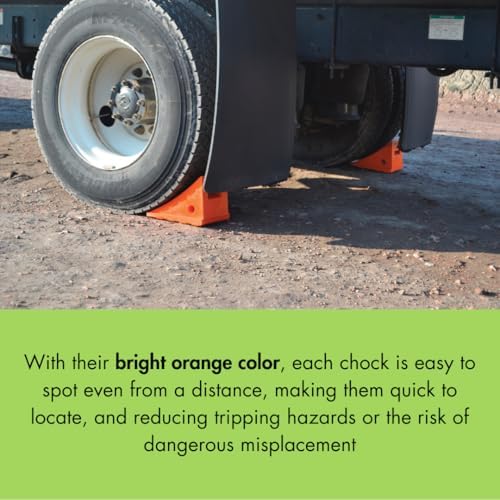 Checkers Roped Pair of Large Wheel Chocks - Image 6