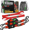 Rhino USA Retractable Ratchet Straps - 2in x 10ft by RhinoUSAInc