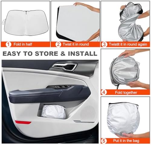 Foldable Front Windshield Sunshade fit - Image 6
