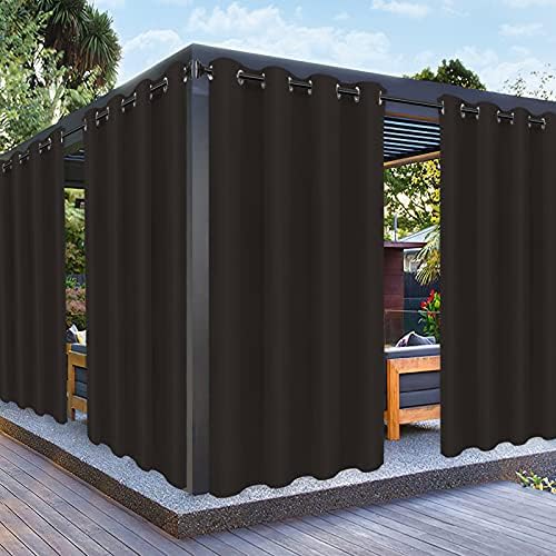 PureFit Outdoor Curtains for Patio Waterproof Weatherproof Outside Curtains by PureFit