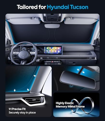 Wigoo for Hyundai Tucson 2022-2026 Sunshade, Custom Fit, Keeps Cool - Image 4
