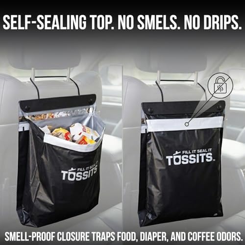 Tossits Hanging Car Trash & Garbage Bags, Disposable - Image 4
