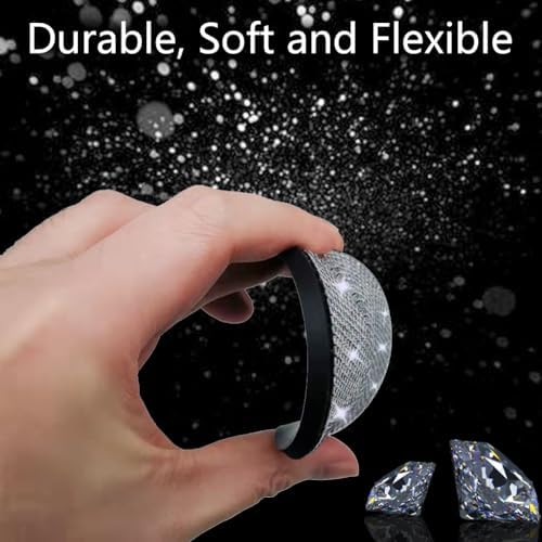 2pcs Bling Car Cup Holder Coasters & 2pcs Push Start Button, 2.75 inch - Image 4