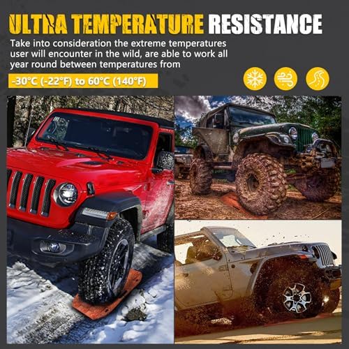 BUNKER INDUST Off Road Traction Boards, Snow Ramps-Orange Tire Traction Tool - Image 6