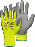 KAYGO Safety Work Gloves for Men Women, PU Coated Palm & Fingers by KAYGO