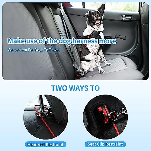 Dog Seat Belt Harness for Car, No Chew Tether Cable Vehicle Dogs Accessories - Image 2