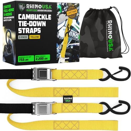Rhino USA Motorcycle Tie Down Straps by RhinoUSAInc