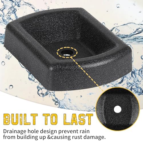 Rubber Wheel Dock for Trailer, Heavy Duty Jack Wheel Chock Stopper Fits 6" - Image 5