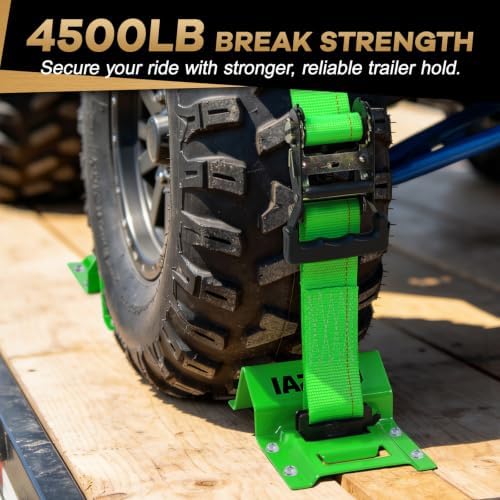 UTV Wheel Chock Tie Down Kit, 4500lb Break Strength, 2 Pack - Image 2