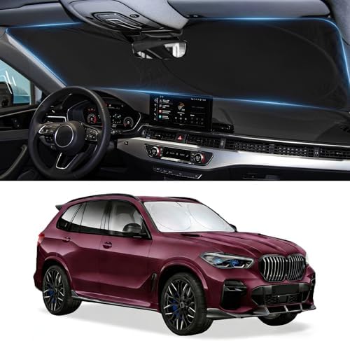Windshield Sun Shade for BMW X5 2014 2015 2016 2017 2018 Window Sun Visor by INSAUTO
