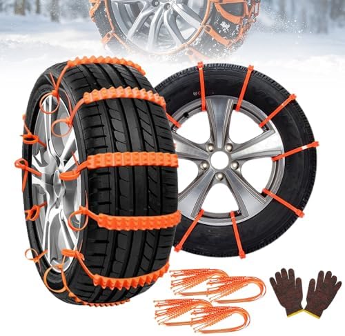 Universal Anti-Skid Snow Tire Chains, 2026 Upgraded Portable Emergency Non-Slip by AIIONP