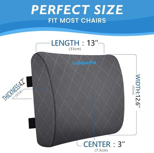 Lumbar Support Pillow for Office Chair, Back Support, Memory Foam - Image 2