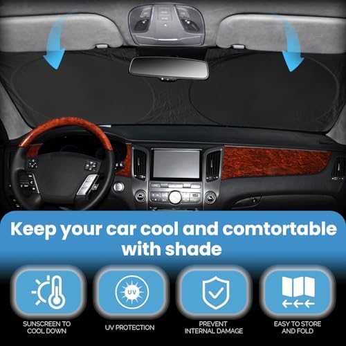 Windshield Sunshade for 2014-2016 2017 Audi Q5/SQ5 Sun Visor SUV Shades - Image 3