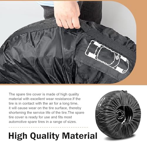 1 PC Car Tire Cover, 25.98" Anti-scratch Car Spare Tires Cover, 210D Oxford - Image 5
