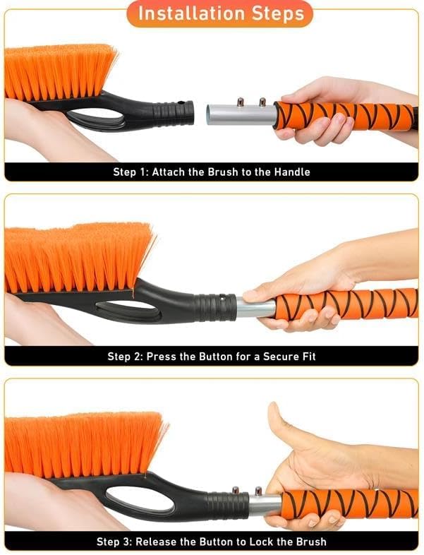 EcoNour 27" Ice Scrapers for Car Windshield, Snow Brush for Car Cleaning - Image 4