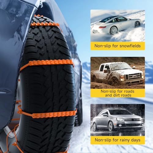 Topteng 20Pcs Emergency Snow Tire Chains Anti-Skid Traction Belts - Image 3