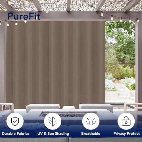 PureFit Outdoor Curtains for Patio Waterproof Weatherproof Outside Curtains - Image 3