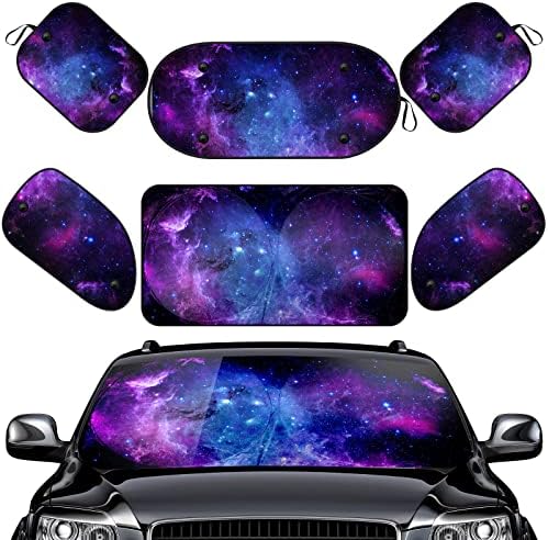Moukeren 6 Pcs Car Windshield Sun Shade Set Front Rear Window by Moukeren