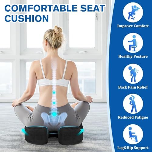 CushyOasis Seat Cushion, Office Chair Cushions, 5.28 in Thick - Image 3