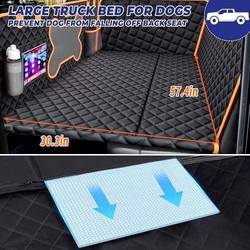 Dog Car Seat Cover for Back Seat Hard Bottom, Truck Rear Seat Extender - Image 6