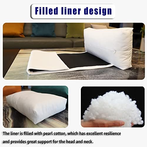 Velvet Recliner Headrest Pillow, Non-Slip Neck Support, Nature White - Image 5