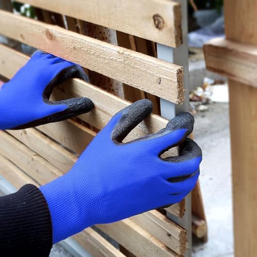 Evridwear Crinkle Latex Rubber Hand Coated Safety Work Gloves - Image 7