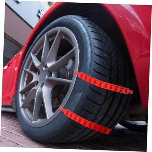 UKCOCO 15pcs Car Tire Anti-skid Tie Straps Emergency Snow Wheel Chains Orange - Image 4