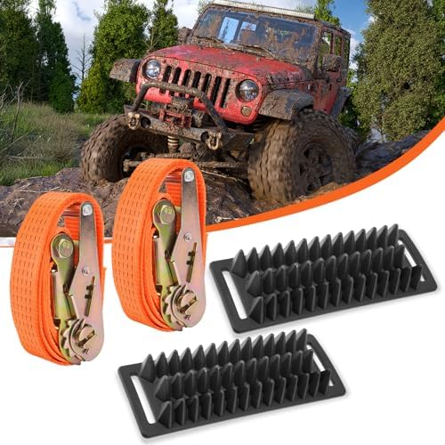 2 Pack Tire Metal Gripper Traction Straps by Racewill