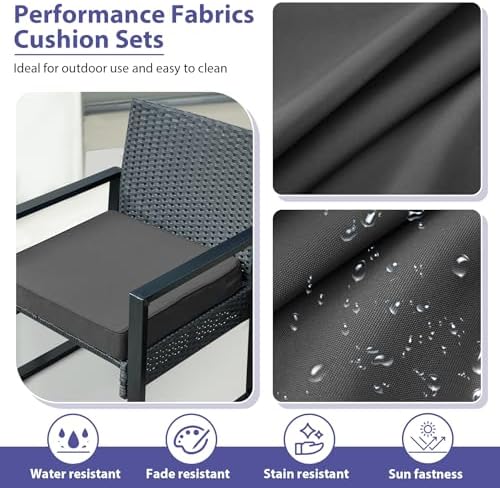 IPYNBAP Outdoor Chair Cushions Set of 4 -Waterproof Outdoor Seat Cushions - Image 3